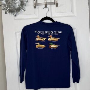 Southern Tide Youth’s Classic Navy Long Sleeve Tee Sz L 12-14.